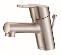 Single Handle Monoblock Bathroom Sink Faucet in Brushed Nickel Lever Handle