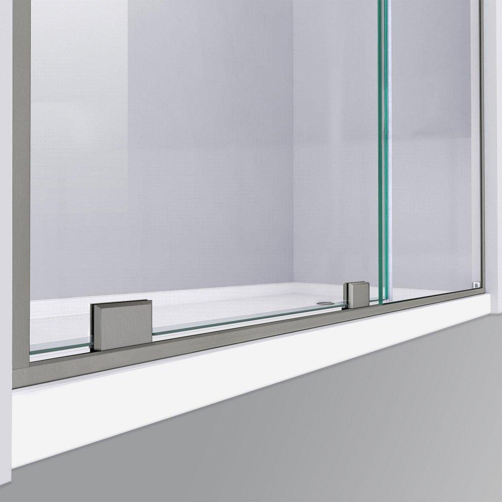 DreamLine Brushed Nickel 58 in. Tub & Shower Door 