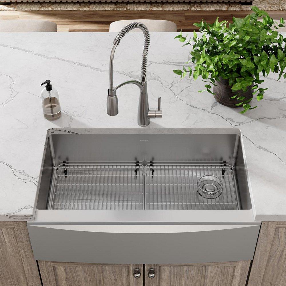 Elkay Polished Stainless Steel 33-1/8 x 16-1/8 in. Bottom Grid 