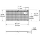 Elkay Polished Stainless Steel 33-1/8 x 16-1/8 in. Bottom Grid 