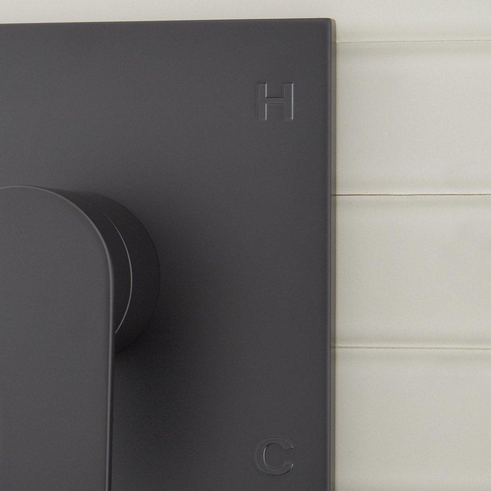 Signature Hardware Matte Black Single Handle Dual Function Bathtub & Shower Faucet (Trim Only) 