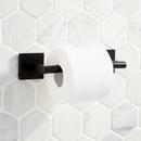 Signature Hardware Matte Black Wall Toilet Tissue Holder 