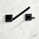 Signature Hardware Matte Black Wall Toilet Tissue Holder 