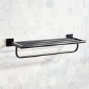 Signature Hardware Matte Black 23-5/8 in. Towel Holder 
