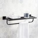 Signature Hardware Matte Black 23-5/8 in. Towel Holder 
