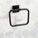 Signature Hardware Matte Black Square Closed Towel Ring 