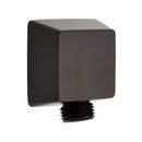 Square Water Supply Elbow for Hand Shower in Matte Black