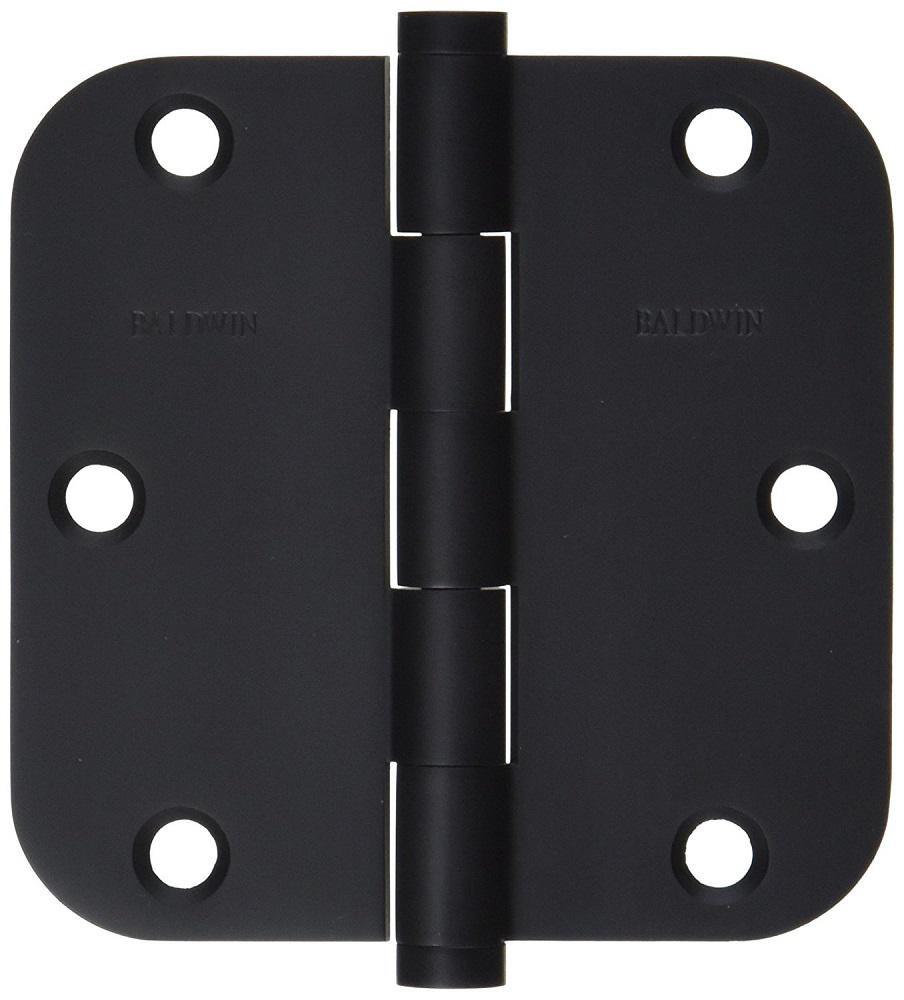 3-1/2 in. Radius Corner Hinge in Satin Black 