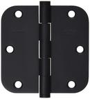 3-1/2 in. Radius Corner Hinge in Satin Black 