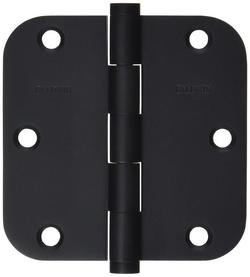 3-1/2 in. Radius Corner Hinge in Satin Black