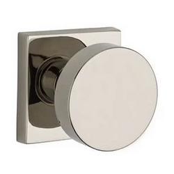Contemporary Square Privacy Knob in Polished Nickel