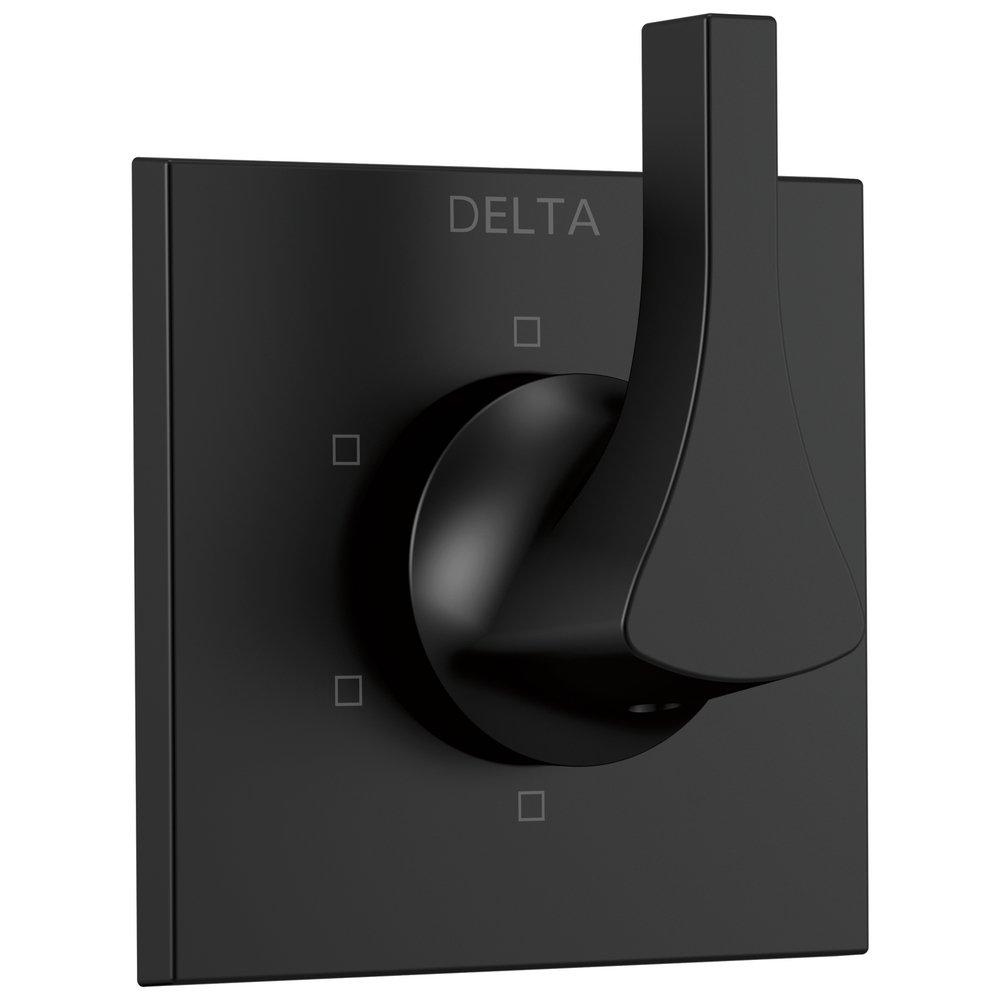 Delta Faucet Matte Black 6 Setting Single Handle Diverter Trim 