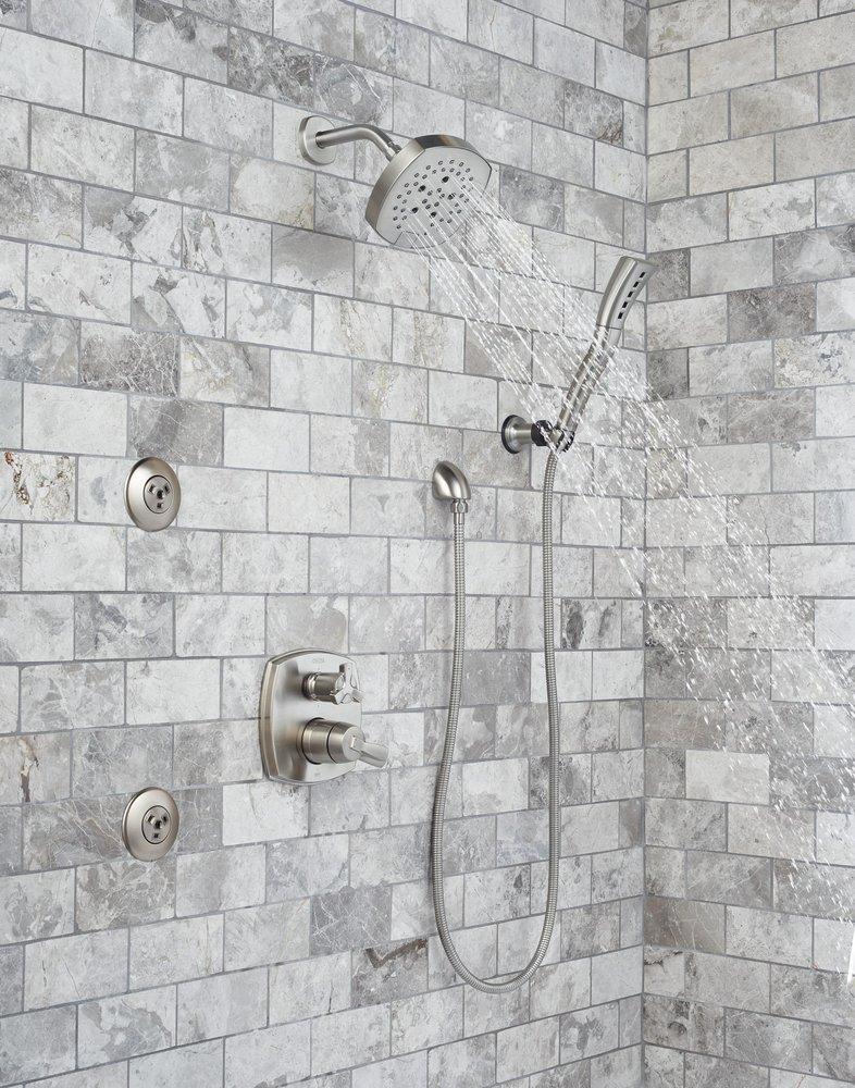 Delta Faucet Brilliance&reg; Stainless Multi Function Showerhead 