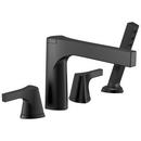 Two Handle Roman Tub Faucet with Handshower in Matte Black (Trim Only)