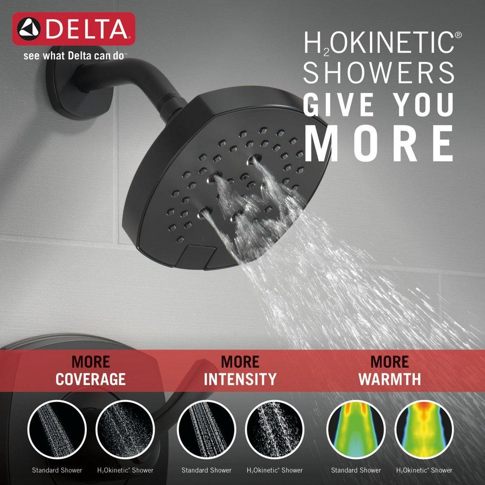 Delta Faucet Matte Black Multi Function Showerhead 
