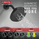Delta Faucet Matte Black Multi Function Showerhead 