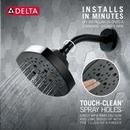Delta Faucet Matte Black Multi Function Showerhead 