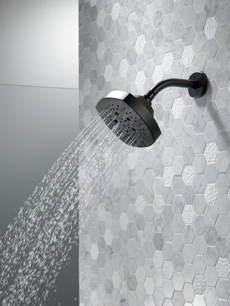Delta Faucet Matte Black Multi Function Showerhead 