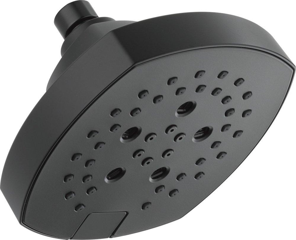 Delta Faucet Matte Black Multi Function Full, Full Spray with Massage, H2Okinetic&reg;, Massage and Pause Showerhead 
