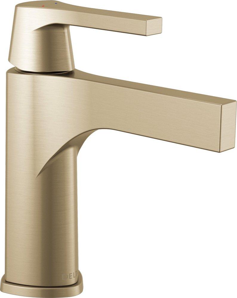 Delta Faucet Brilliance&reg; Champagne Bronze Single Handle Monoblock Bathroom Sink Faucet with Drain Assembly 