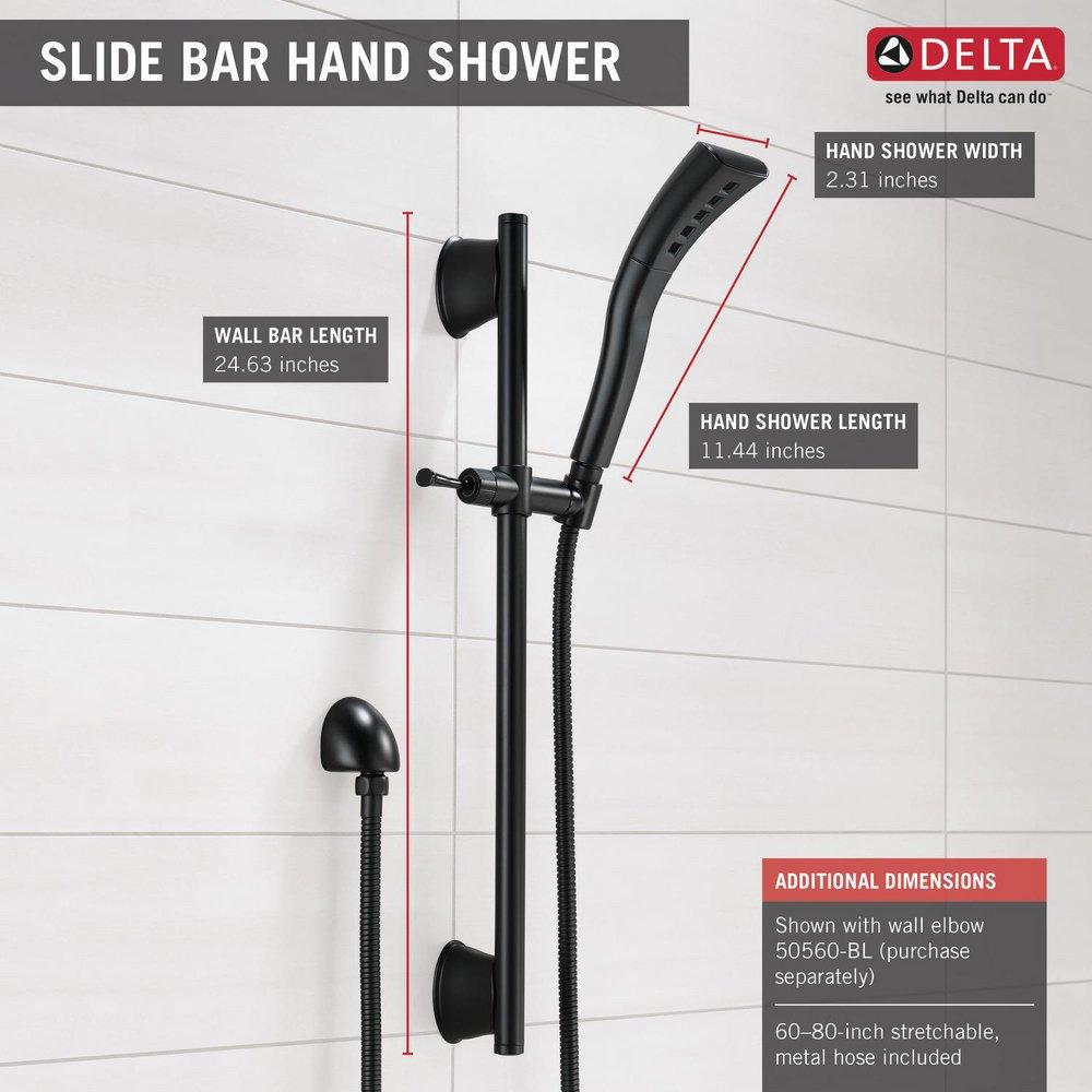 Delta Faucet Matte Black Single Function Hand Shower 