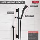 Delta Faucet Matte Black Single Function Hand Shower 