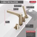 Delta Faucet Brilliance Champagne Bronze Two Handle Roman Tub Faucet Trim Only 