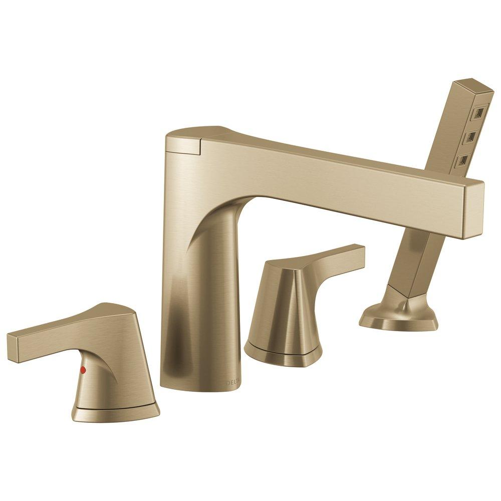 Delta Faucet Champagne Bronze Two Handle Roman Tub Faucet Trim Only 