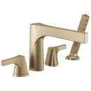 Two Handle Roman Tub Faucet with Handshower in Champagne Bronze (Trim Only)