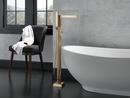 Delta Faucet Brilliance Champagne Bronze Floor Mount Tub Filler with Single Handle 