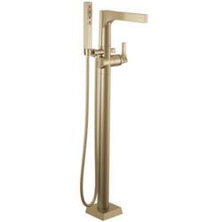 Single Handle Floor Mount Filler with Handshower in Brilliance&reg; Champagne Bronze (Trim Only)