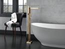 Delta Faucet Brilliance Champagne Bronze Floor Mount Tub Filler with Single Handle 