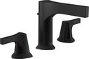 Delta Faucet Matte Black Two Handle Widespread Bathroom Sink Faucet Lever Handle 