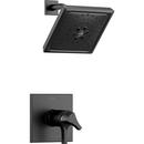 Delta Faucet Matte Black Two Handle Multi Function Shower Faucet (Trim Only) 