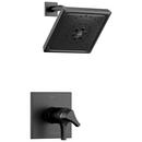 Single Handle Multi Function Shower Faucet in Matte Black (Trim Only)