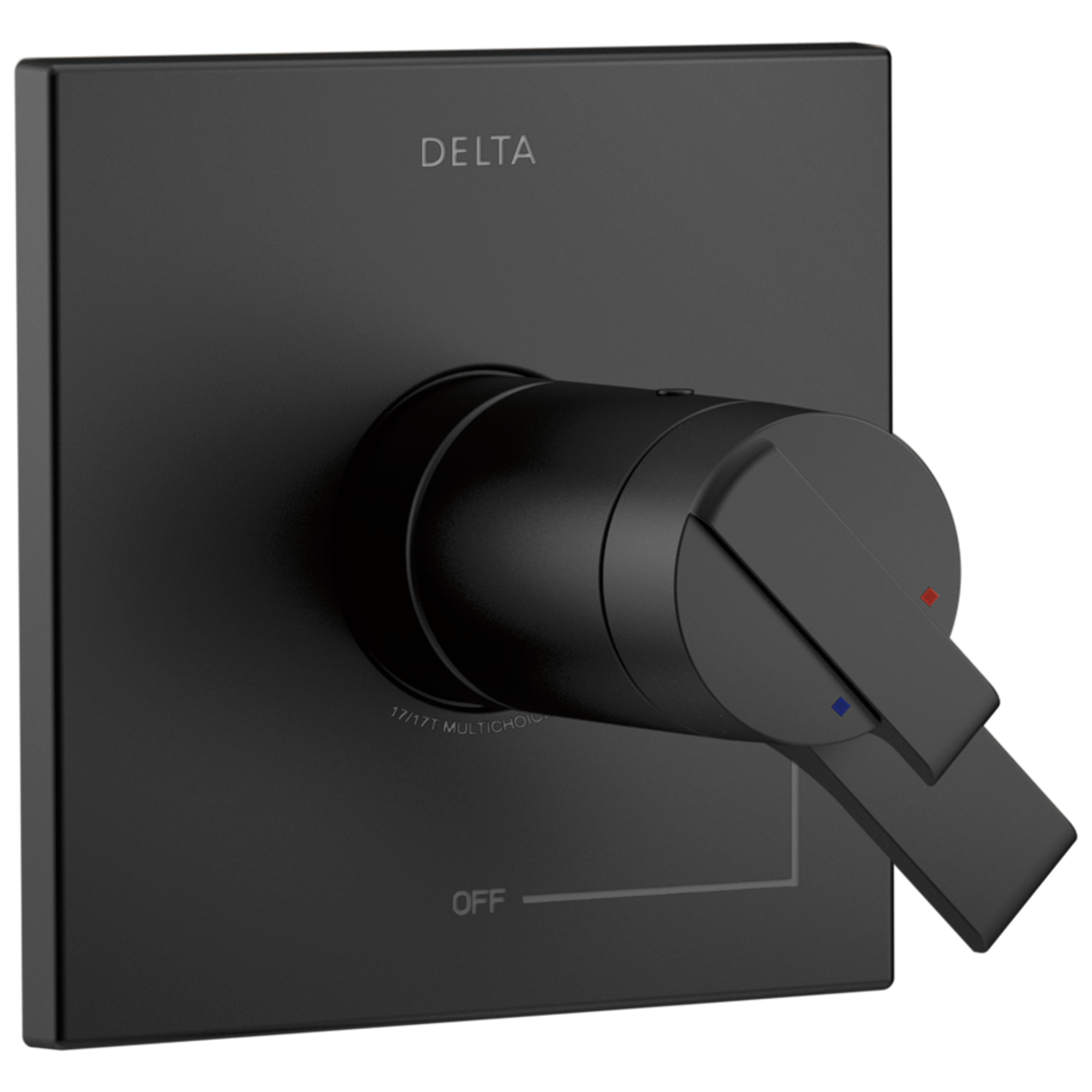 Delta Faucet Matte Black Two Handle Dual Function Shower Faucet Trim Only 