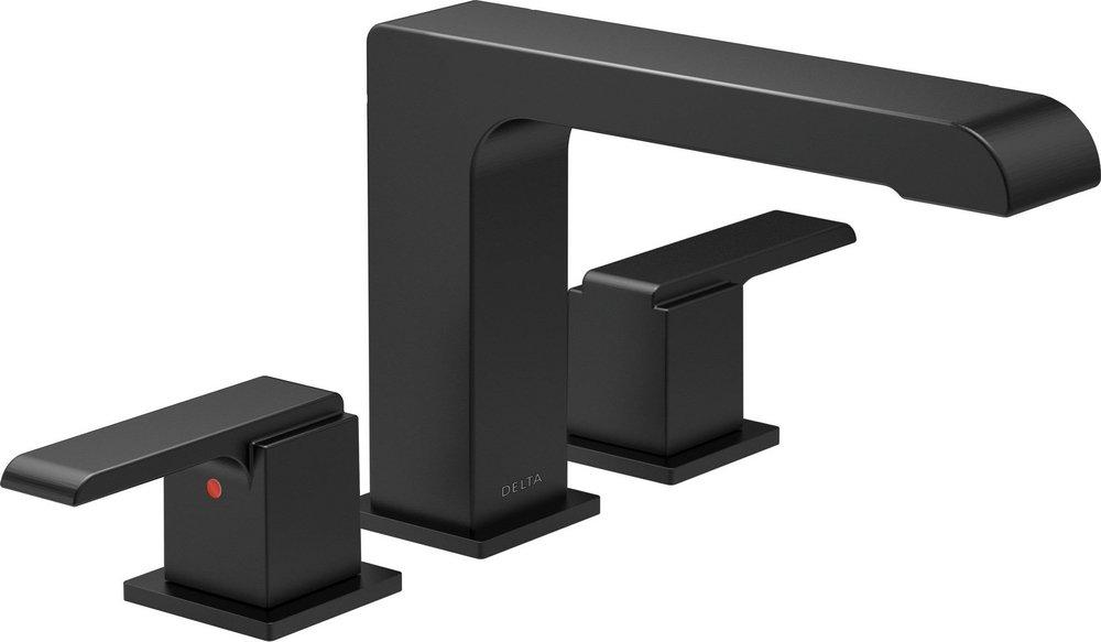 Delta Faucet Matte Black Two Handle Roman Tub Faucet Trim Only 