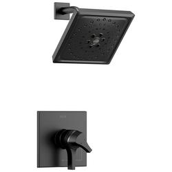 Single Handle Multi Function Shower Faucet in Matte Black (Trim Only)