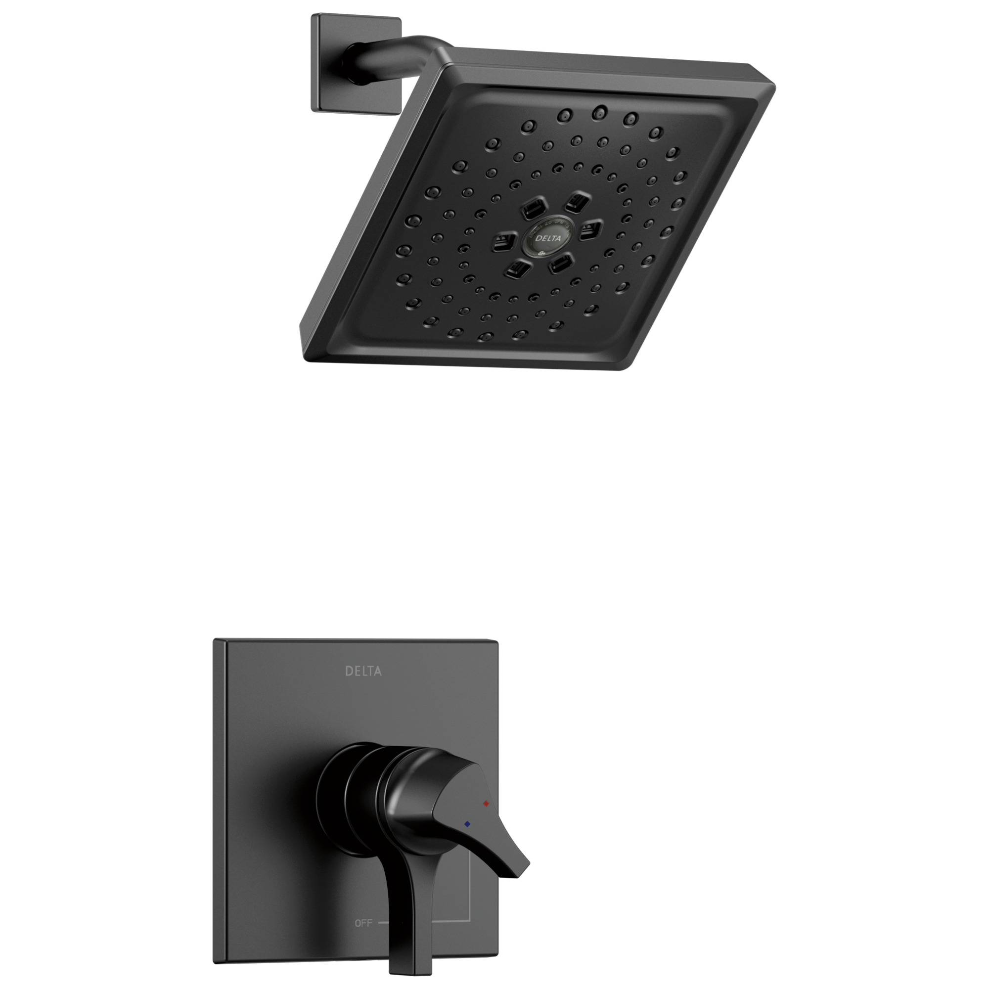 Delta Faucet Matte Black Two Handle Multi Function Shower Faucet (Trim Only) 