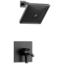 Delta Faucet Matte Black Two Handle Multi Function Shower Faucet (Trim Only) 