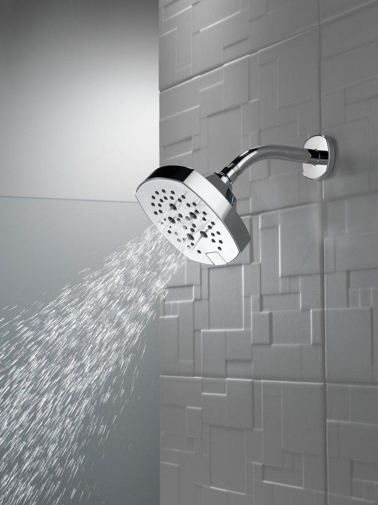 Delta Faucet Chrome Multi Function Full, Full Spray with Massage, H2Okinetic&reg;, Massage and Pause Showerhead 