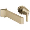 Single Handle Wall Mount Bathroom Sink Faucet in Champagne Bronze