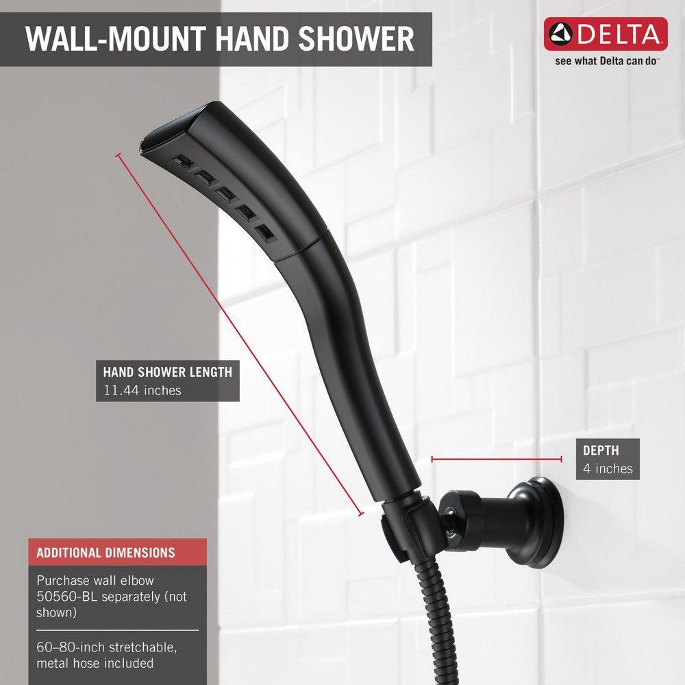 Delta Faucet Matte Black Single Function Hand Shower 
