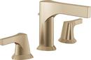 Delta Faucet Champagne Bronze Two Handle Widespread Bathroom Sink Faucet Lever Handle 
