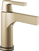 Single Handle Monoblock Bathroom Sink Faucet in Champagne Bronze