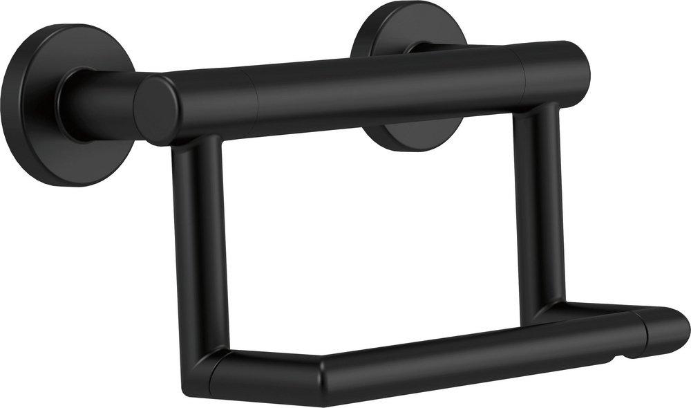 Delta Faucet Matte Black Wall Mount Toilet Tissue Holder 