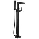 Delta Faucet Matte Black Single Lever Handle Floor Mount Filler Trim Only 