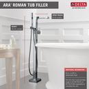 Delta Faucet Matte Black Single Handle Lever Floor Mount Filler 
