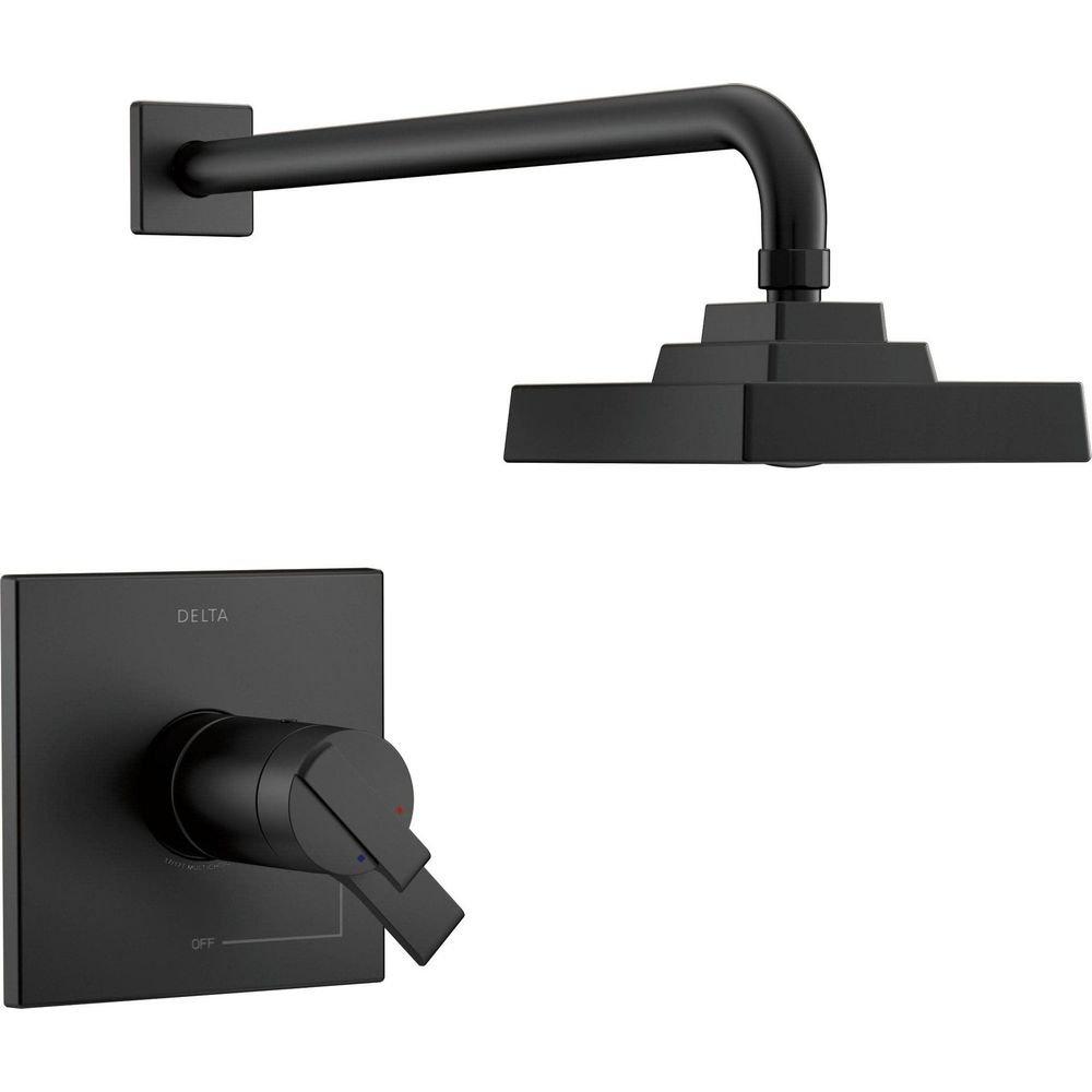 Delta Faucet Matte Black Single Handle Single Function Shower Faucet (Trim Only) 