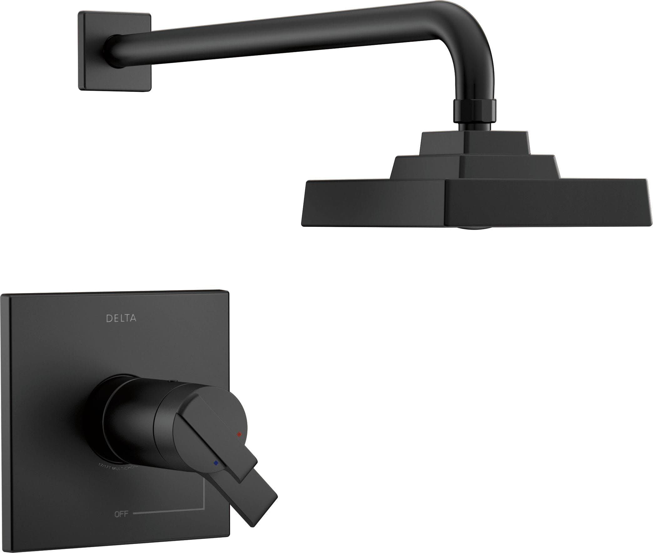 Delta Faucet Matte Black Single Handle Single Function Shower Faucet (Trim Only) 